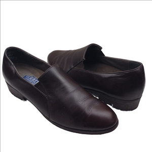 Munro Sport American Footwear Brown Leather Almond Toe Low Heel Loafer Shoe